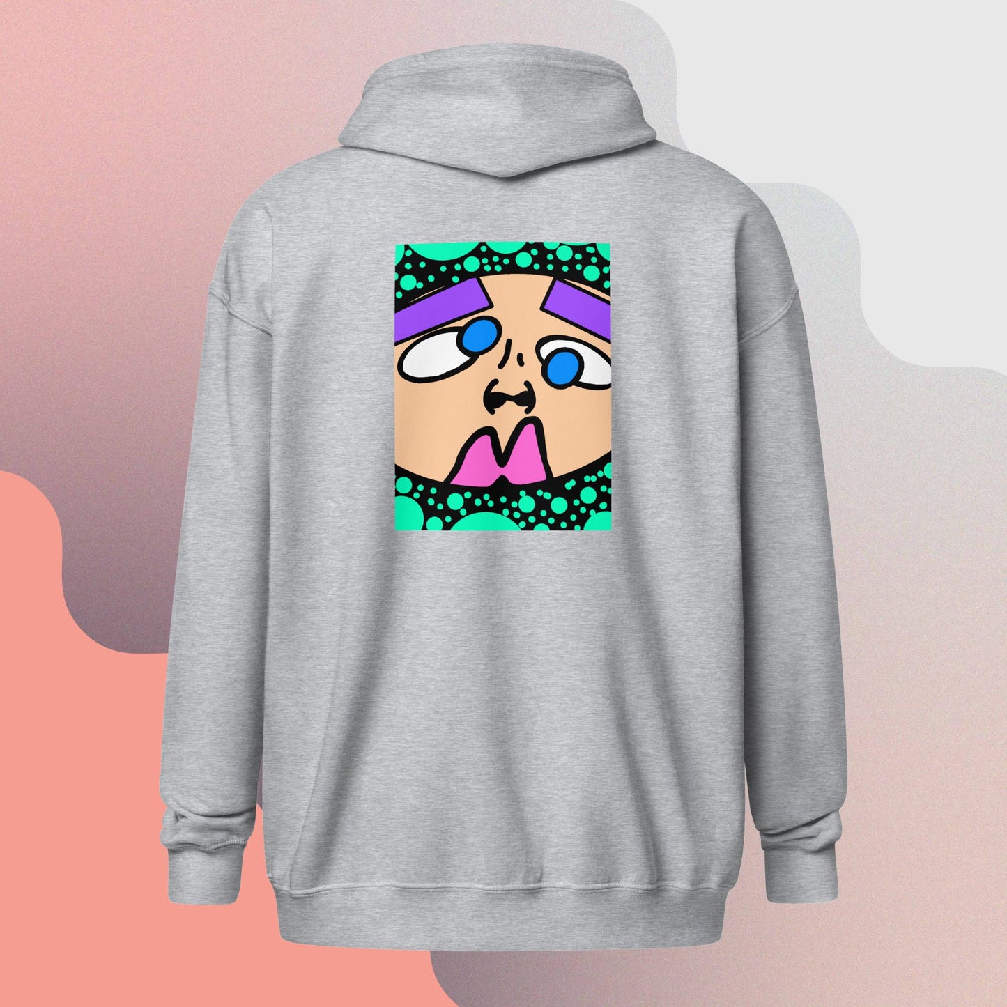 Funky Face Zip up Hoodie