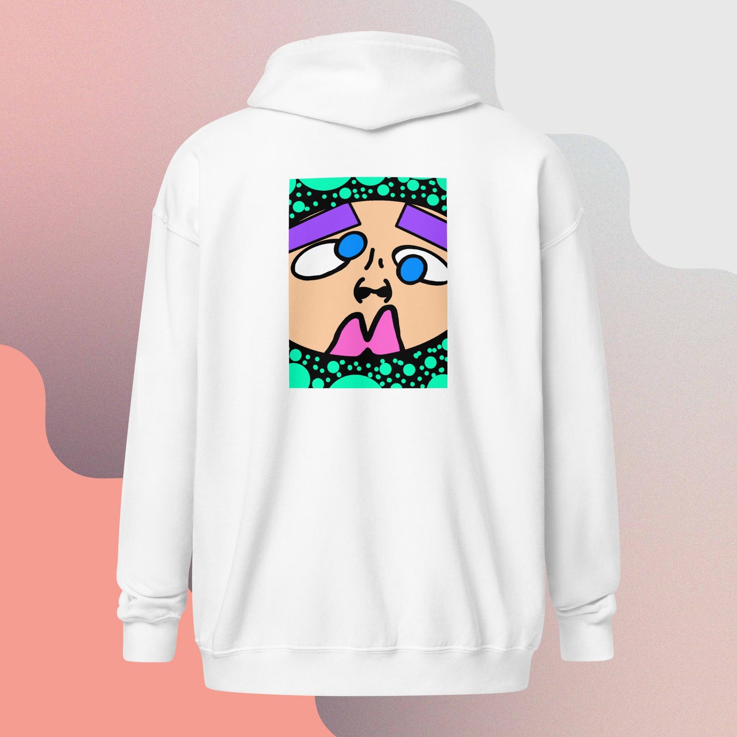 Funky Face Zip up Hoodie